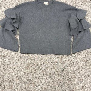 Cropped gray sweater